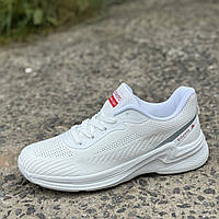 Кросівки жіночі білі літні текстильні сітка Кроссовки женские белые летние тканевые сетка (Код: 3188)