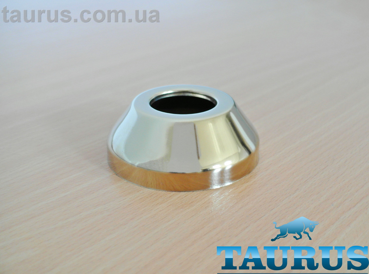 Золотий фланець Конус ThermoPulse Gold розмір D78 мм / висота 30 мм, під внутрішній розмір 1" (33мм). Латунь, фото 1