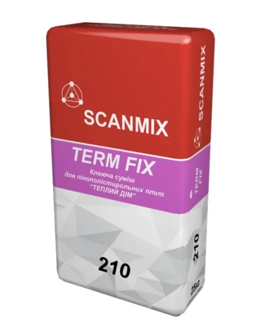 Клей для мінеральної вати і для пінополістирольних плит 210 SCANMIX TERM FIX 25 кг, фото 1