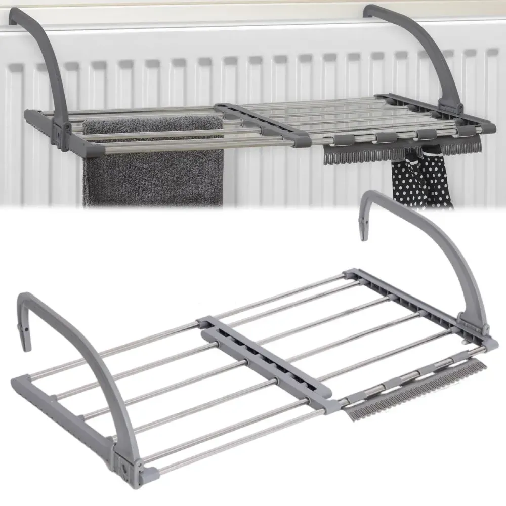 Сушарка для одягу на батарею розсувна 45-77 см/Навісна сушарка для білизни/Сушарка на батарею, фото 1