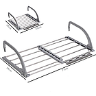 Сушарка для одягу на батарею розсувна 45-77 см/Навісна сушарка для білизни/Сушарка на батарею, фото 8