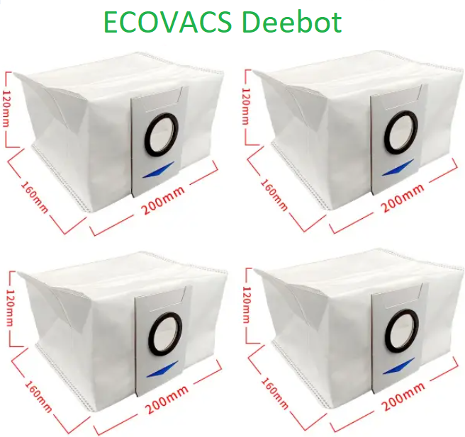 Мішок для робота-пилососа ECOVACS Deebot OZMO T10 T10 Turbo (DBX23) T10 Plus (DBX33) X1  X1 Plus T20  4шт
