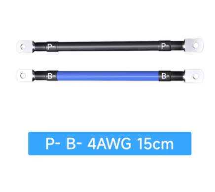 Силовий кабель P-B+ 4AWG 15 см для акумулятора (чорний/синій)