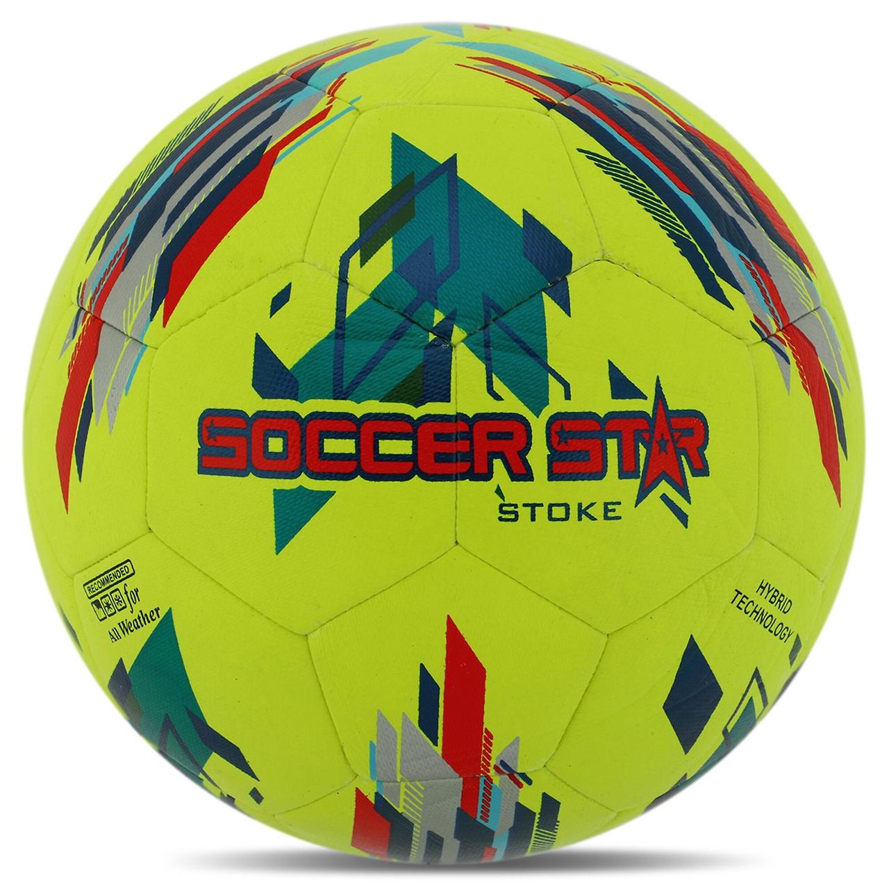 М'яч футбольний SOCCER STAR STOKE FB-6035 (PU) розмір 5 всепогодний жовтий