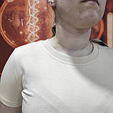 Футболка Dias жіноча з бавовни беж кольору класична довжина, фото 6