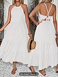 Сарафан білий максі для пляжу, тканина жатка М/44-46 р, фото 4