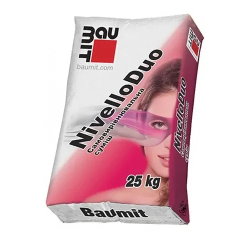 Самовирівнювальна суміш Baumit Nivello Duo 25 кг для нівелювання та вирівнювання поверхонь, фото 1