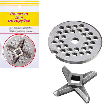 Решітка, нож для м'ясорубки на блістері X3-99 в упаковці 4 шт