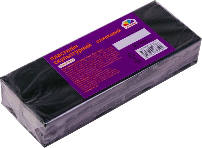 Пластилін скульптурний (400г, оливковий) ГАММА’UA Творчість 401301