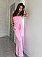 Жіноча легка літня довга сукня майка максі з поясом зав'язкою сарафан з 2 розрізами віскоза, фото 8
