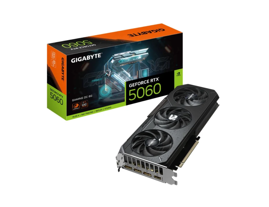 Відеокарта Gigabyte GeForce RTX 5060 Gaming OC 8GB GDDR7 DLSS4 (GV-N5060GAMING OC-8GD)