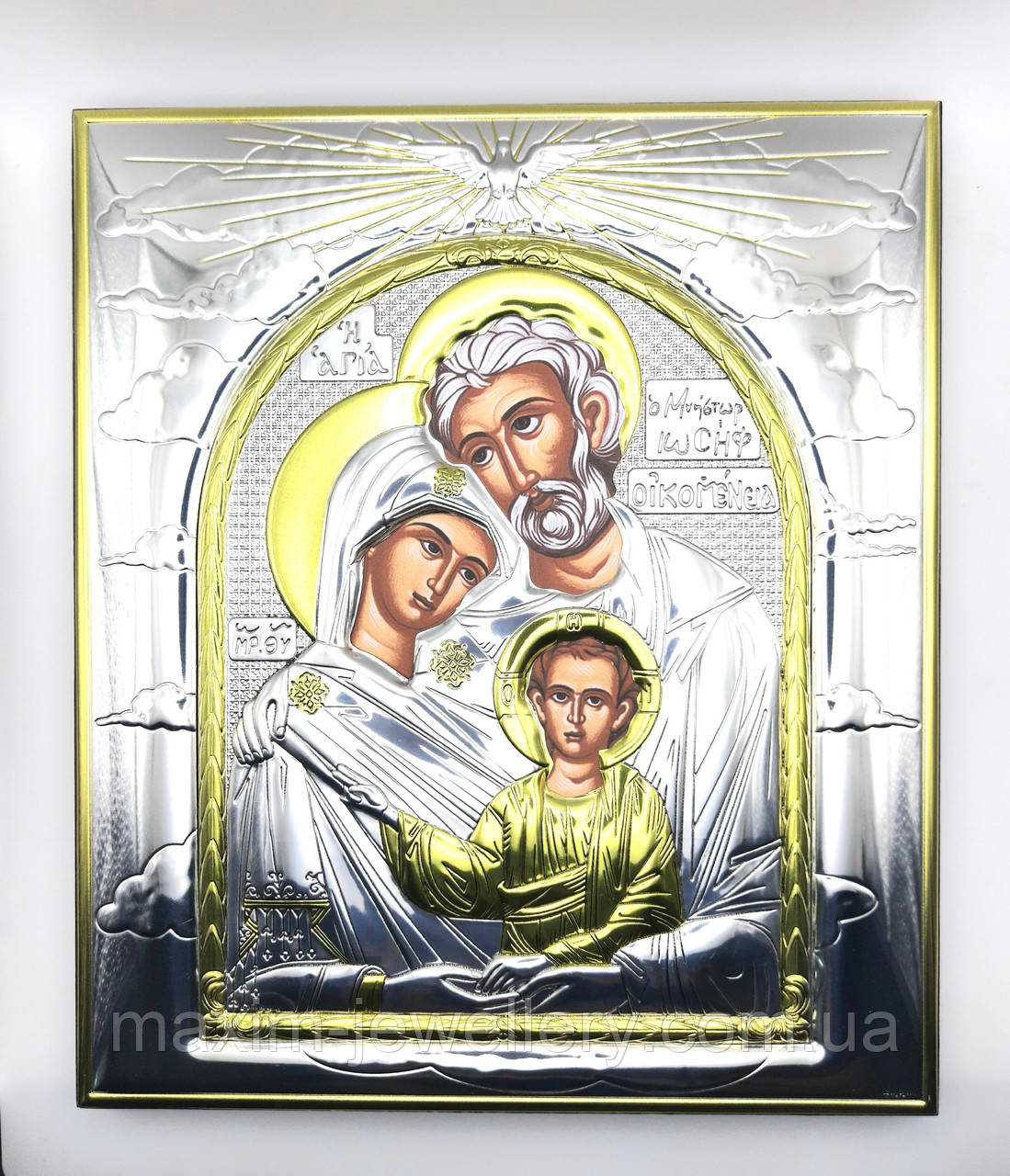 Срібна ікона "Свята Родина", фото 1