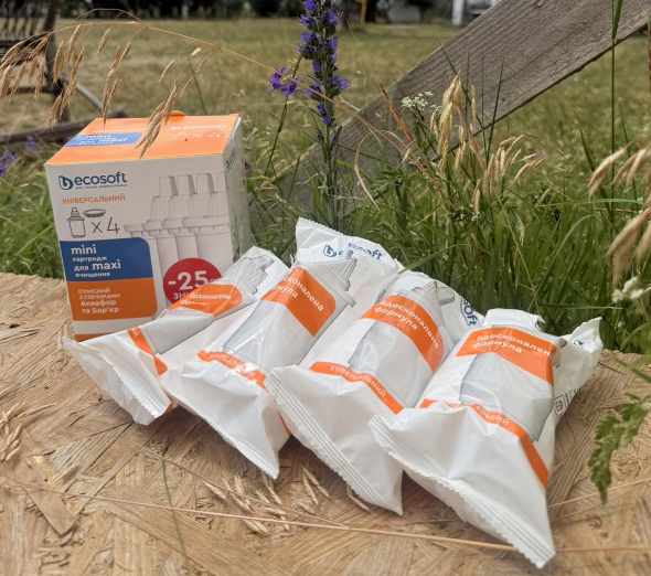 Комплект універсальних змінних картриджів Ecosoft до фільтрів-глечиків 4 шт., фото 1
