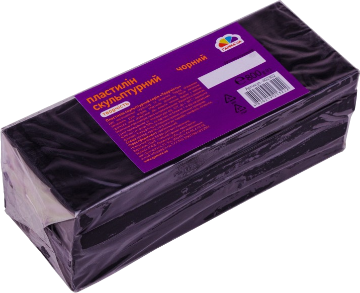 Пластилін скульптурний (800г, чорний) ГАММА’UA Творчість 402302