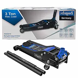Домкрат підкатний низькопрофільний двоплунжерний 3т (h min 75мм, h max 505мм) SCHEPPACH SCH-TH33013