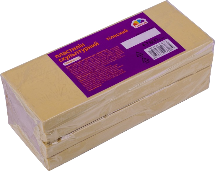 Пластилін скульптурний (800г, тілесний) ГАММА’UA Творчість 402305