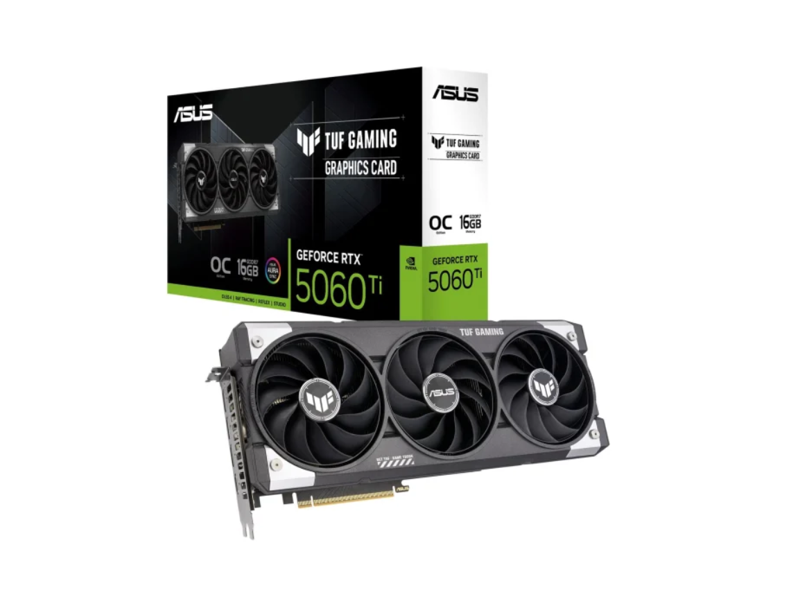 Відеокарта ASUS GeForce RTX 5060 Ti TUF Gaming OC 16GB GDDR7 DLSS4 (TUF-RTX5060TI-O16G-GAMING)