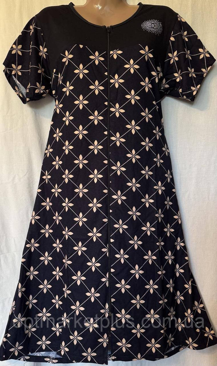 Халати жіночі з рукавом кольору мікс (52-62) гуртом купити від складу 7 км Одеса, фото 1