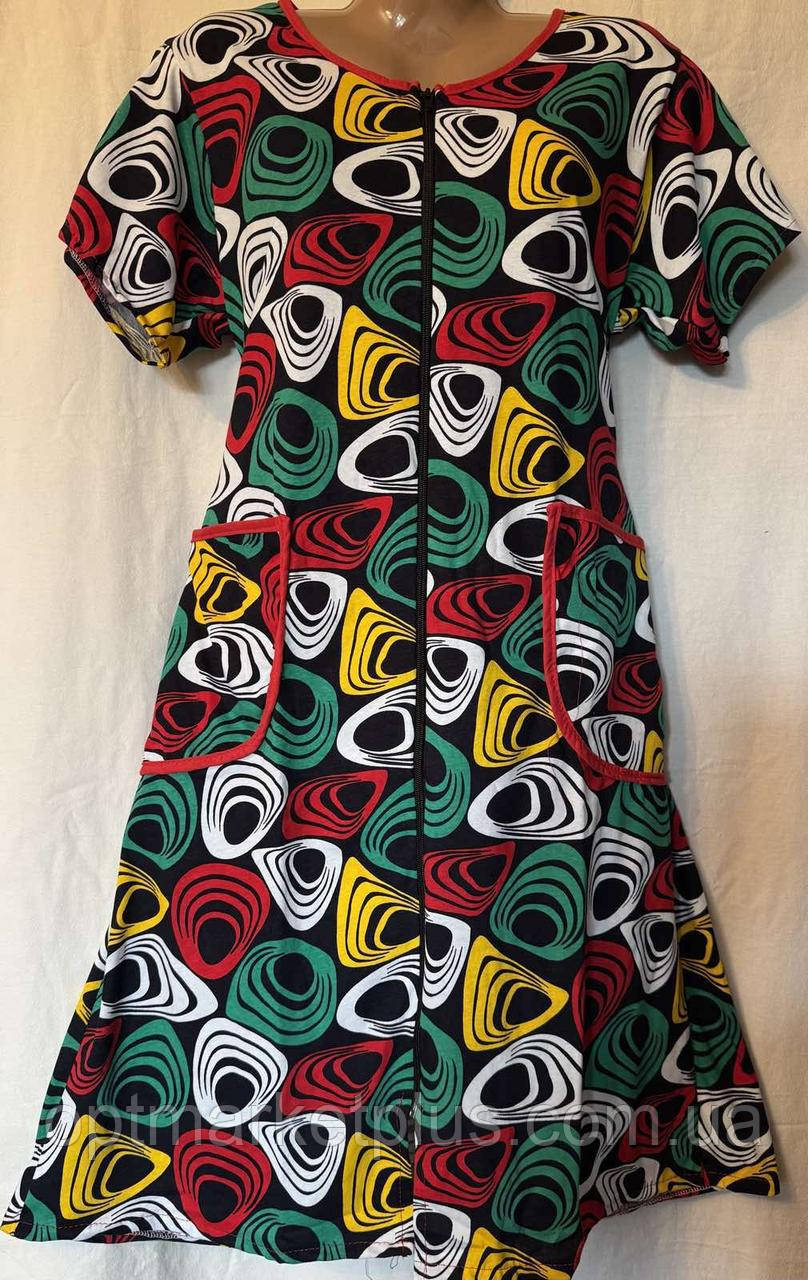 Халати жіночі з рукавом кольору мікс (52-62) гуртом купити від складу 7 км Одеса