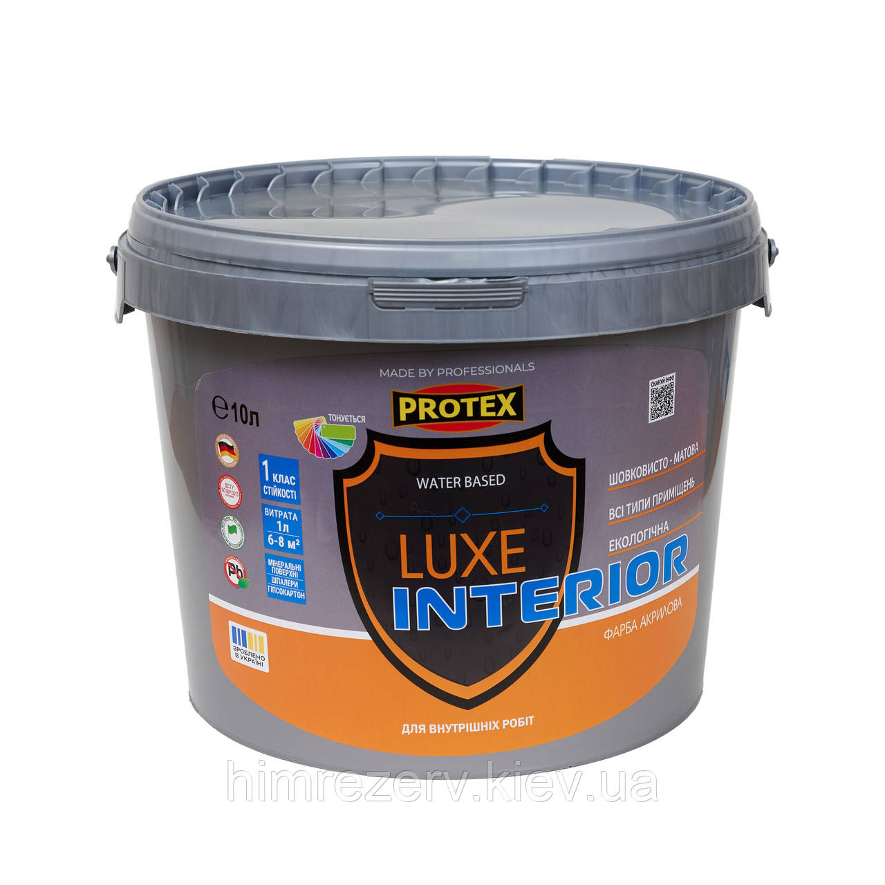 ФАРБА ВД АКРИЛОВА LUXE ТМ PROTEX інтер'єрна 10л