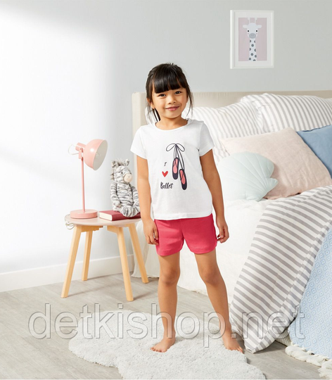 Піжама для дівчинки домашній костюм футболка та шорти 110-116 см (4-6Y)