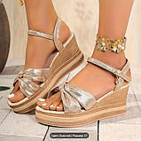 Жіночі, ошатні босоніжки на платформі 37 р устілка 23,5 см, фото 2