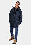 Зимова чоловіча парка Finn Flare W20-42007-101 Down Fill темно-синя S, фото 2