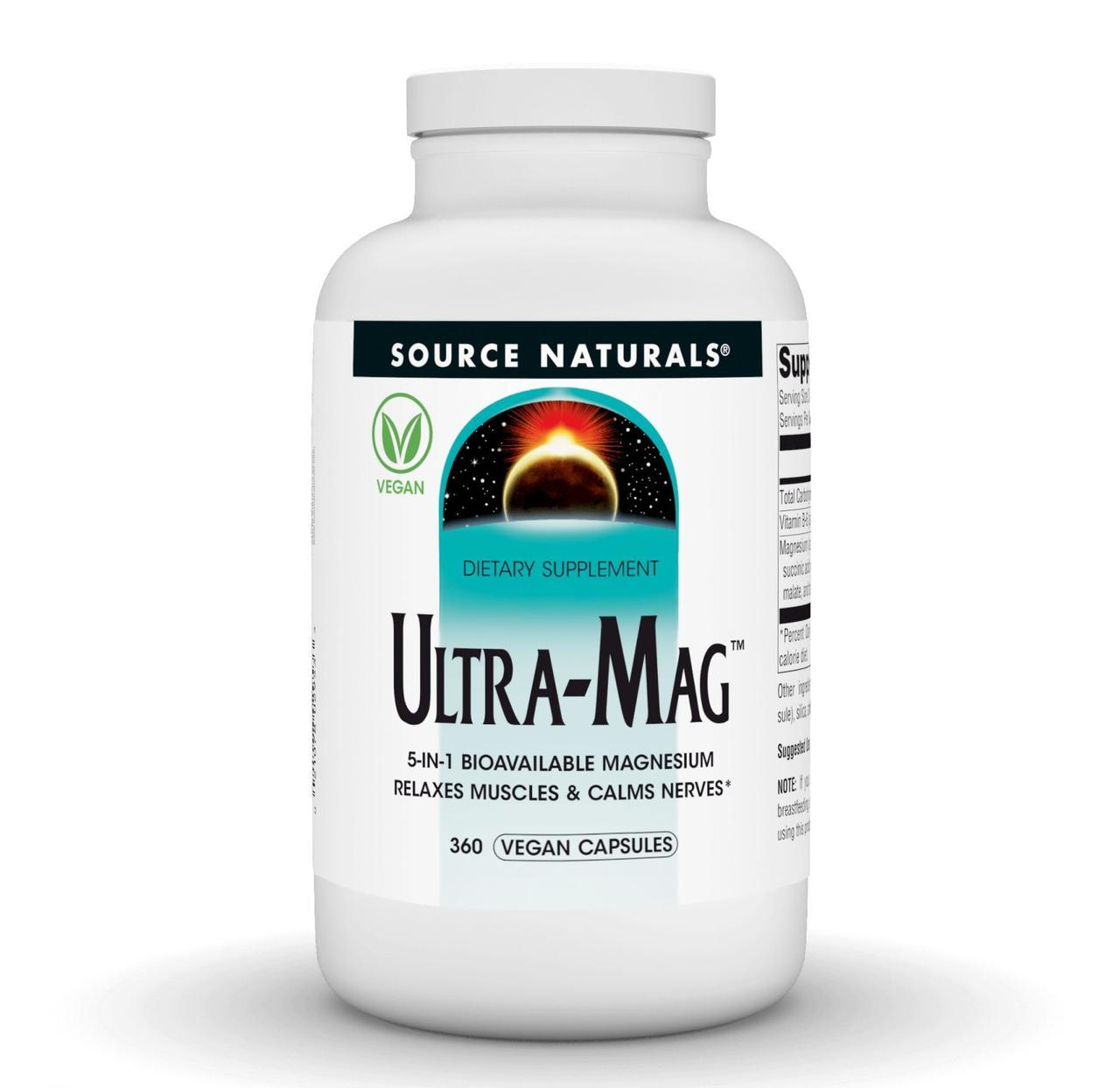 Ультра-маг Source Naturals Ultra-Mag, 360 вегетаріанських капсул, фото 1