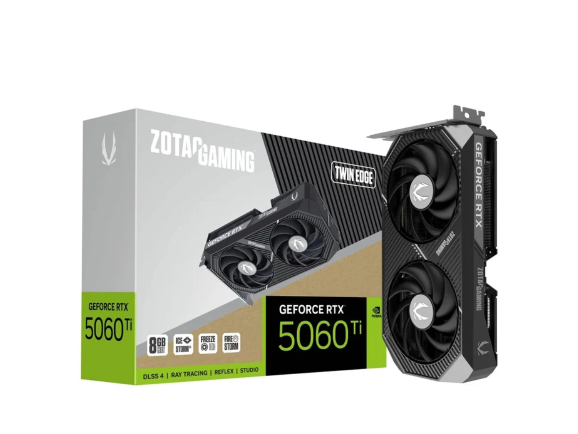 Відеокарта Zotac GeForce RTX 5060 Ti Twin Edge OC 8GB GDDR7 DLSS4 (ZT-B50610H-10M), фото 1