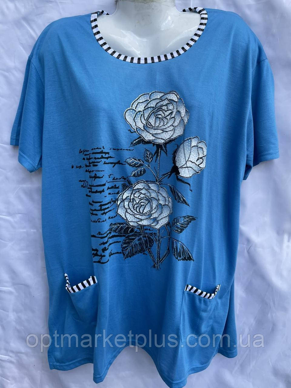 Футболки-туніки жіночі (XL-3XL) гуртом купити від складу 7 км Одеса