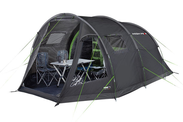 Намет High Peak Torri 5.0 Dark Grey/Green — пʼятимісний для кемпінгу (11804)