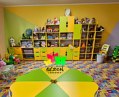 Навчальна стінка 1-8 секцій для НУШ, школи, садочка ST-259