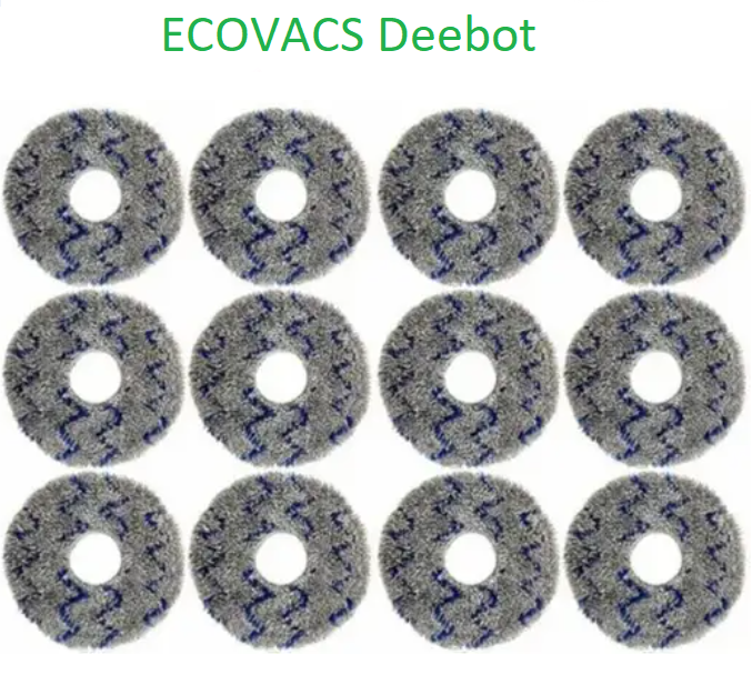 Серветка ганчірки  для робота-пилососа Ecovacs Deebot T10 turbo X1 ( DEX11 ) T20 ( DLX23 ) T30 ( DDX14 ) X2 12шт