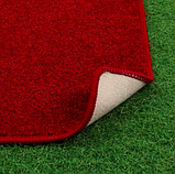 Ковролін однотонний червоний для спальні, дитячої та вітальні ширина 4 метра Malta 220, фото 2