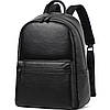 Шкіряний чоловічий рюкзак міський для ноутбука та документів чорний Tiding Bag 20334, фото 6