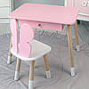 Дитячий столик і стільчик рожевий. Столик із шухлядою для олівців і розмальовок, фото 9