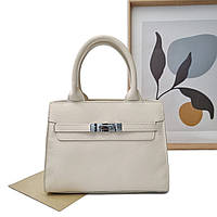 Модна сумка натуральна шкіра світло-бежевий Арт.6648 milk VIVAVERBA Україна — (Китай)
