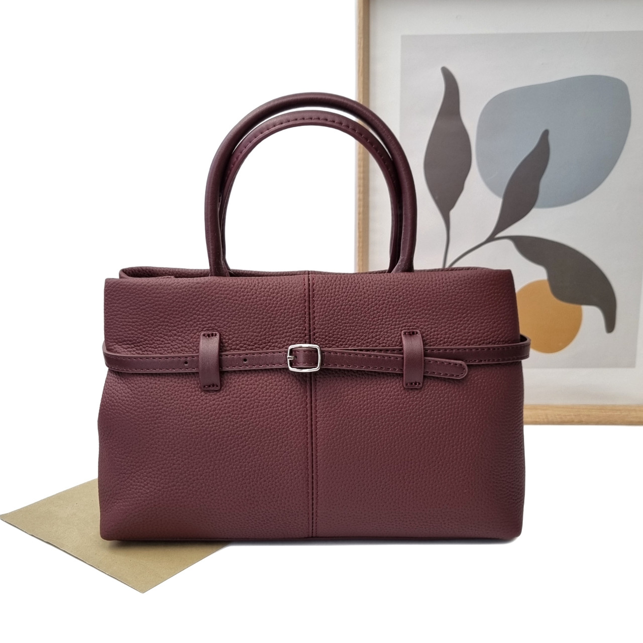 Модна жіноча сумка натуральна шкіра бордовий Арт.8971 winered VIVAVERBA Україна - (59)