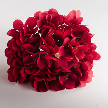 Головка штучна гортензії бордова, 20 шт. Головка штучна гортензії діаметр 21 см, Штучна гортензії