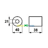 Гумовий відбійник гуркоту 21x40x38 John Deere – Z37972, фото 3