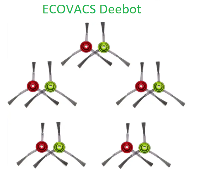 Бічна щітка для робота-пилососа Ecovacs Deebot Ozmo 900 DN5G 950 T5 T8 T9 T8 Max T8 Aivi N8 + N8 Pro 10 шт
