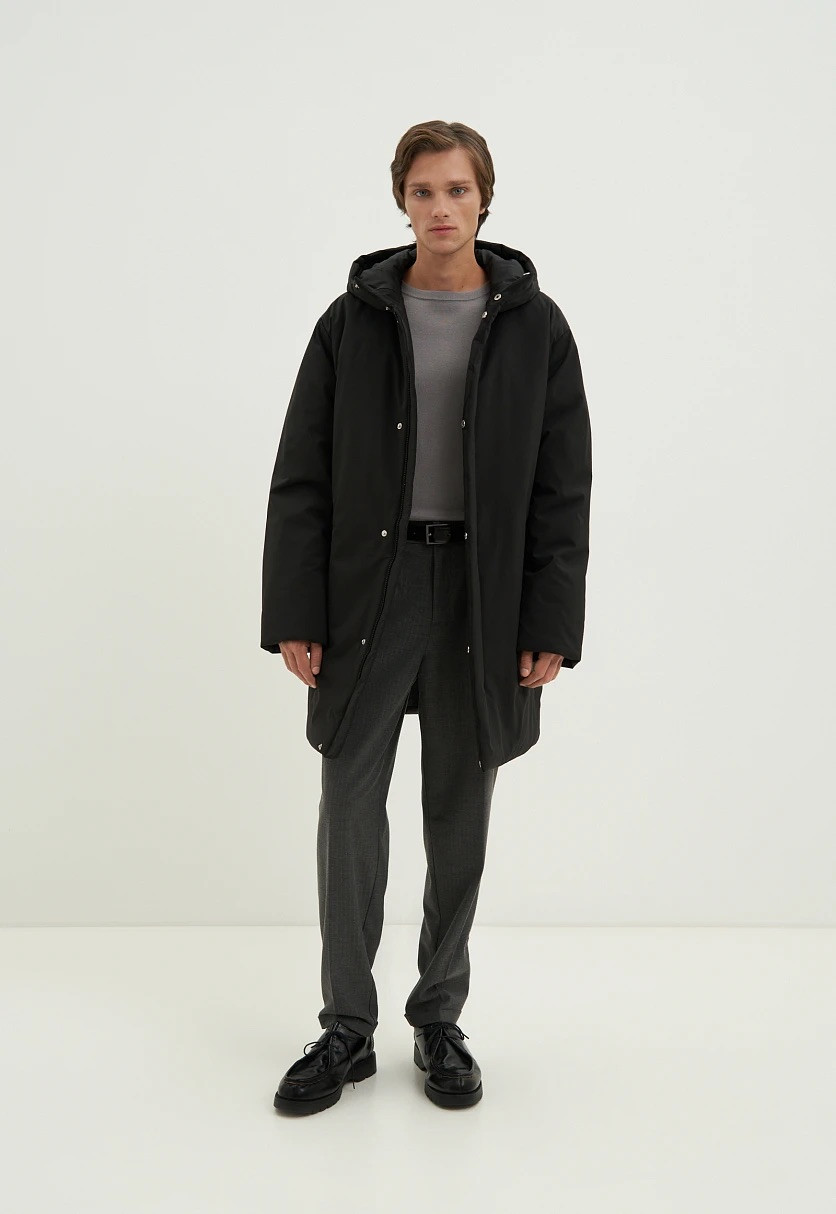 Демісезонна чоловіча парка Finn Flare FAD21071-200 чорна XL, фото 1