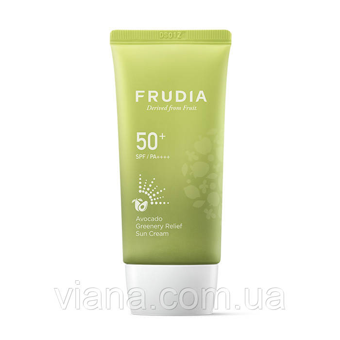 Сонцезахисний крем з авокадо для Frudia Avocado Greenery Relief Sun Cream SPF50, фото 1