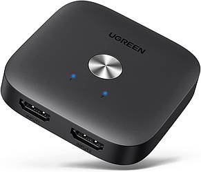 Переключатель UGREEN HDMI Switcher 2 In 1 Out 4K 60Hz Hub Black (CM333)