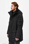 Зимова чоловіча парка Finn Flare FWB61031-200 Down Fill чорна XL, фото 3