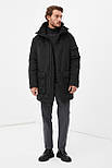 Зимова чоловіча парка Finn Flare FWB61031-200 Down Fill чорна XL, фото 2
