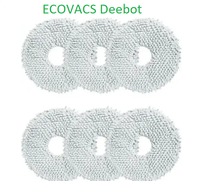 Серветка ганчірки  для робота-пилососа Ecovacs Deebot T10 turbo X1 ( DEX11 ) T20 ( DLX23 ) T30 ( DDX14 ) X2 6шт