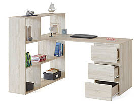 Письмовий стіл XDesk-20 з полицями та тумбою для роботи та навчання в сучасному інтер'єрі