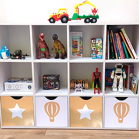 Стелаж для іграшок і книг на 12 комірок для дітей зручний і практичний органайзер для зберігання