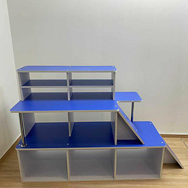 Детская игровая стенка Автосалон для детских садов и дошкольников для сюжетно-ролевых игр и развития коммуникации